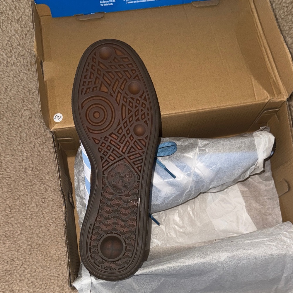 Adidas Spezial Light Blue and White Sneakers - Picture 2 of 3